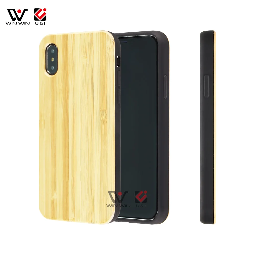 

Custom Wood Laser Engraving Wooden Unique Natural Bamboo Mobile Phone Cover Shell for iPhone, Customized