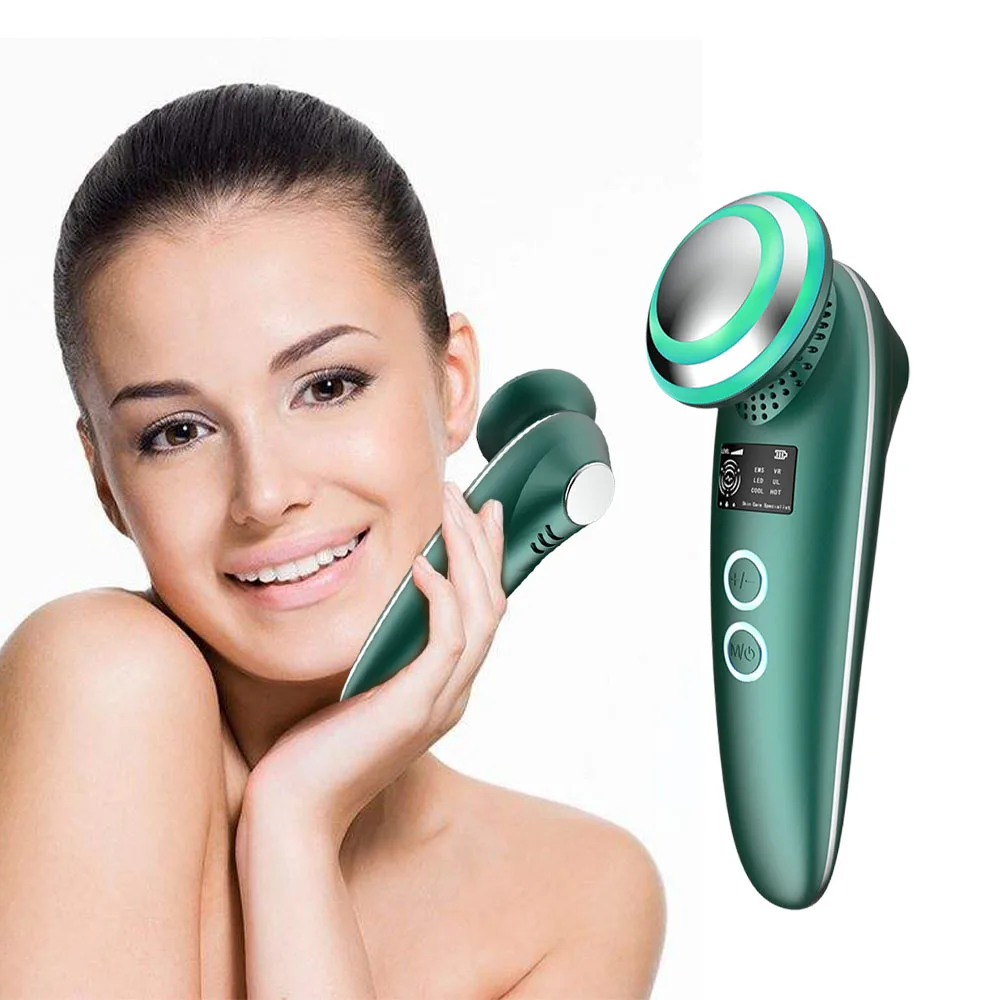 

Ultrasonic Deep Cleansing EMS Hot Cold Therapy Ion Face Lift Beauty Personal Care Instrument
