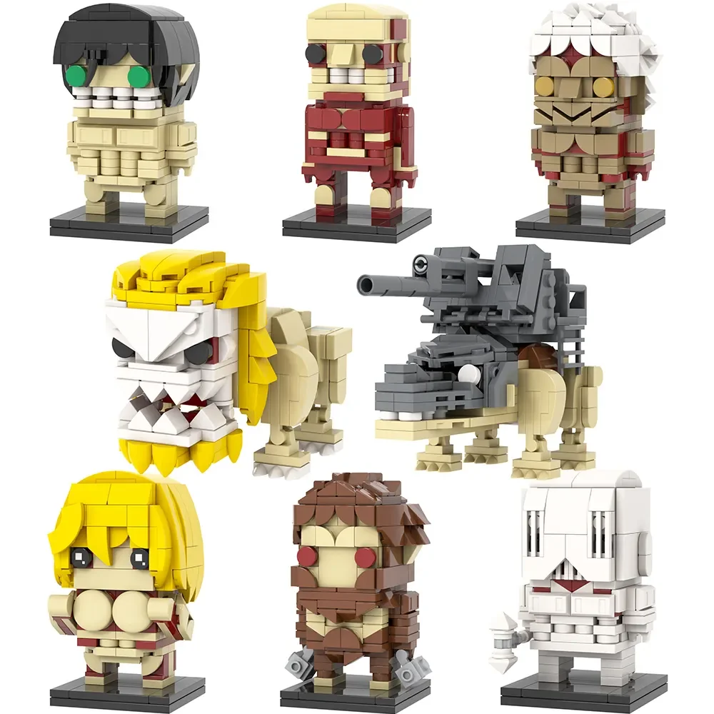 MOC7282-MOC7289  Attack on the Armored Colossal the Female Beast the Cart Titan Mini DIY Building Block Sets Kids  Toys