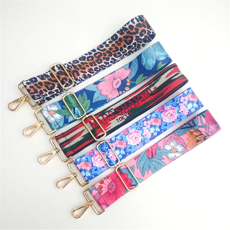 

Colorful Flower Pattern Crossbody Purse Strap High Quality Bag Straps For Handbag, As picture