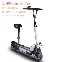 

New design folding electric scooter with 500w 48v 18Ah lithium battery and removable seat skate board kick scooter