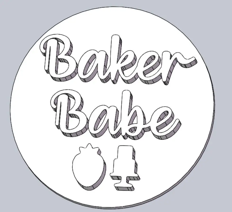 

60mm BAKER BABE cake tool plastic mold cookie cutter embosser plastic stamp cake mold tools fondant mold