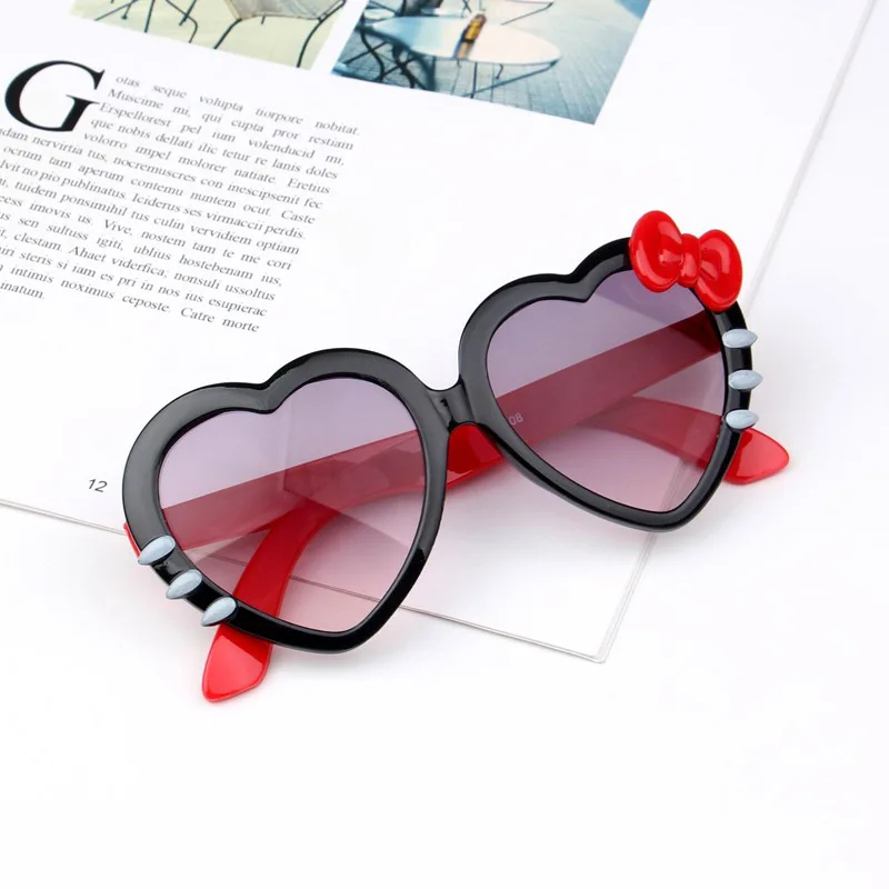 

New fashion outdoor activities UV400 Heart KT cat kids sunglasses girls, Custom colors
