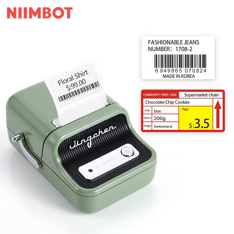 

Niimbot B21 hot mini printer supermarket jewelry store portable label printer for name price tag