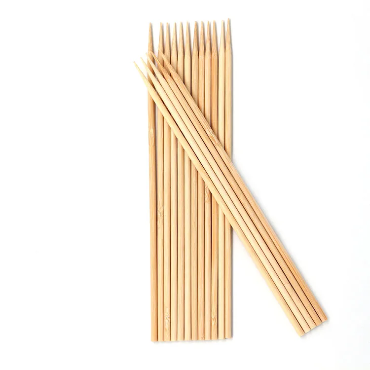 

Disposable Natural Food Grade Bamboo Round Sticks Bbq Bamboo Skewer