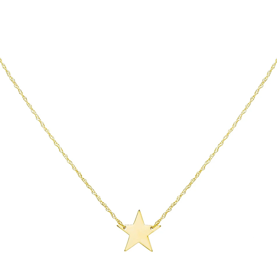 

18K gold plated mini star pendant necklace simple for women 925 sterling silver star fashion necklace jewelry