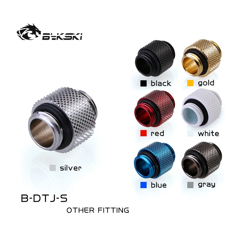 

Bykski Docking Seat Fitting Standard Type, Pass-Through Water Cooling Connector G1/4 M-M Thread, 7 Colors, B-DTJ-S, Blue,gold.white,red,silver,black,grey, 7 colors