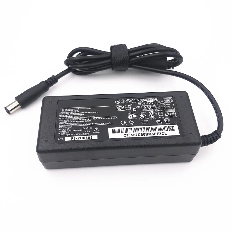 

Genuine AC Adapter 19.5V 3.33A 65W 7.4*5.0mm For HP Revolve 810G1 810G2 Laptop Charger, Black