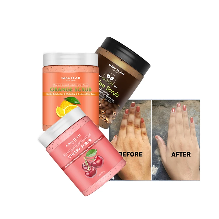 

Private Label Natural Organic Moisturizing Exfoliating Bodyscrub Coffee Sugar Whitening Body Scrubs