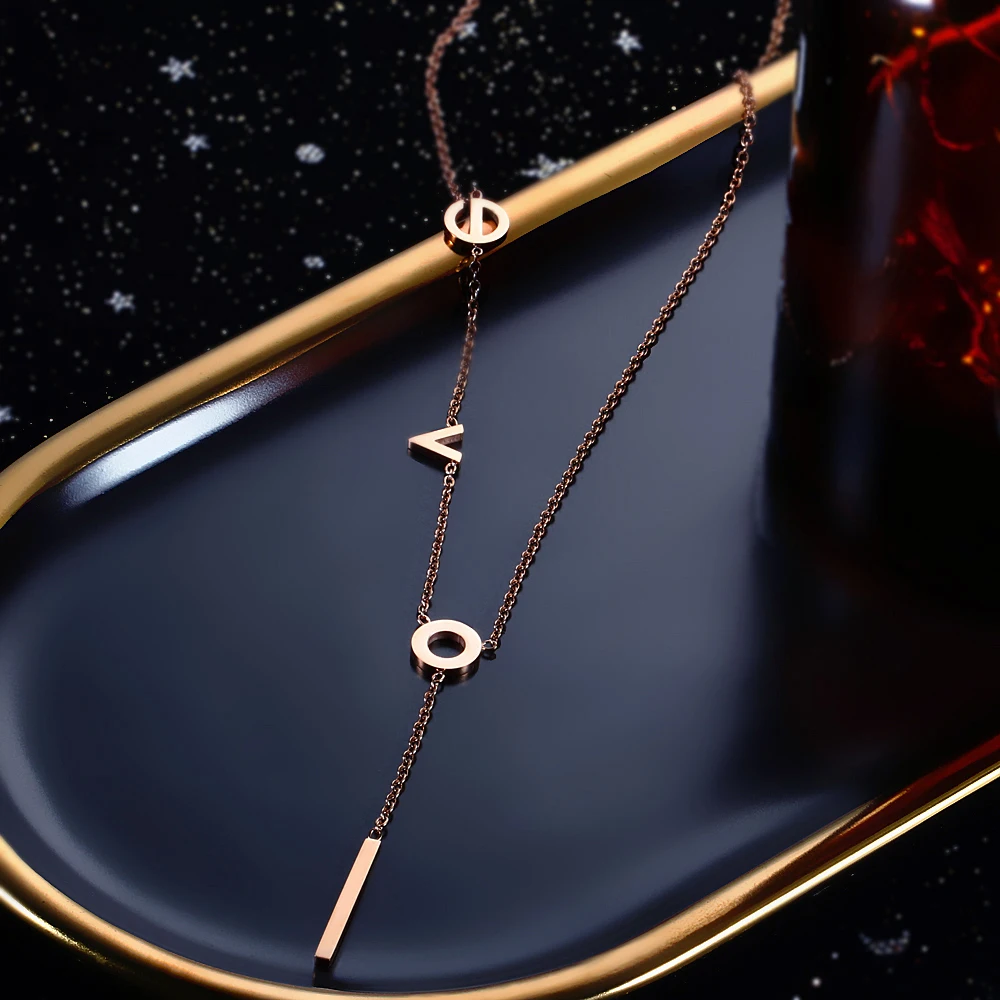 Non-fading titanium steel LOVE