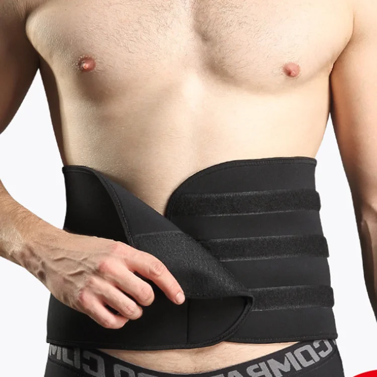 

custom Fitness Slimmer sweat Belt Weight Loss Low Back Support neoprene Men Women Waist Trainer shape, Black
