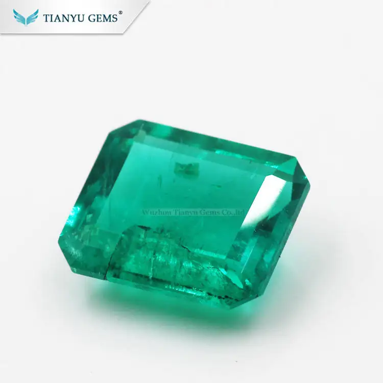 

8*10mm Octagon emerald cut green synthetic Colombian emerald stone price