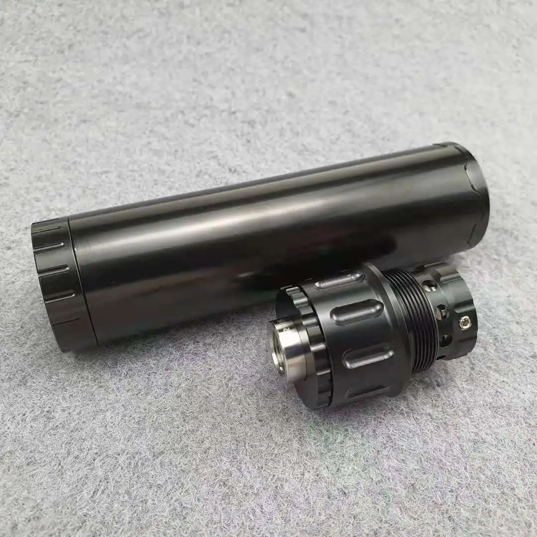 

6.5''L Single Core Full Stainless Steel Solvent Trap Fuel Filter 1-3/16x24 Monocore 9.5mm Hole + 1/2x28 Stainless Steel Booster