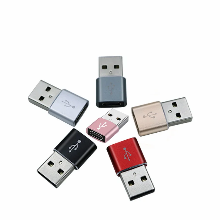 

Type-C to USB 2.0 OTG Cable Adapter for Samsung Galaxy S8 S9 for Huawei Charging Data Transfer USB C Converter, Sliver/rose red/gray/blue/golden/rose gold