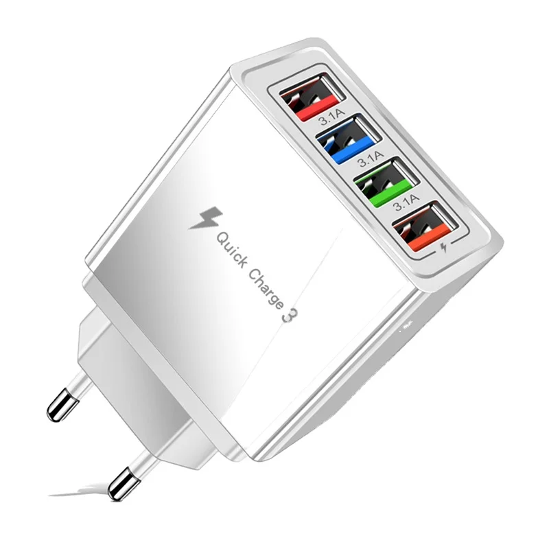 

2021 colorfull EU US plug Quick Charge 3.0 For iPhone Charger Wall Fast Charging For Samsung Mobile Phone Chargers Adapter