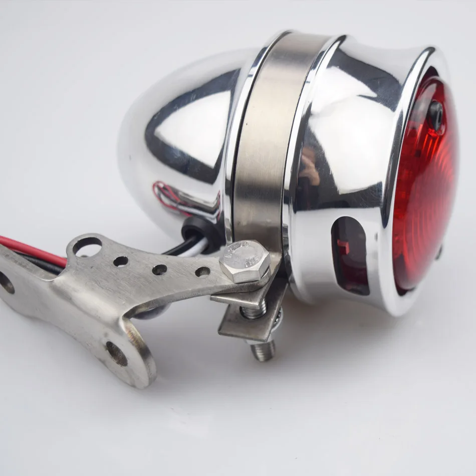 Motorcycle Led Red Rear Brake Stop Light Lamp For Custom Vintage