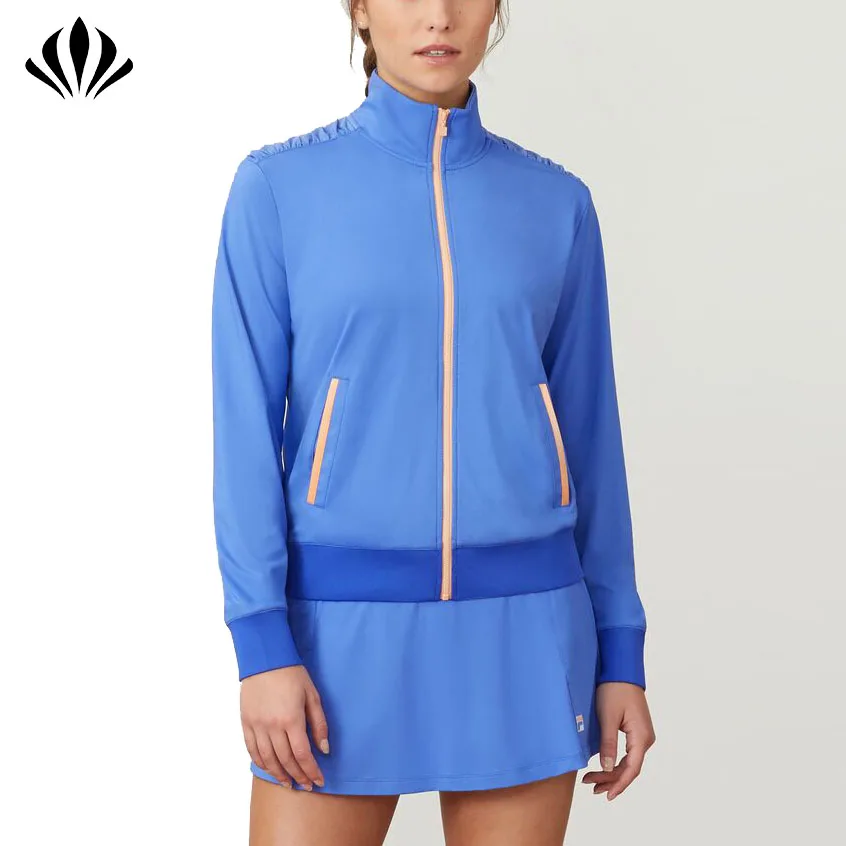 New Design Women Classic Zipup Tennis Jacket Wicking/ Breathable