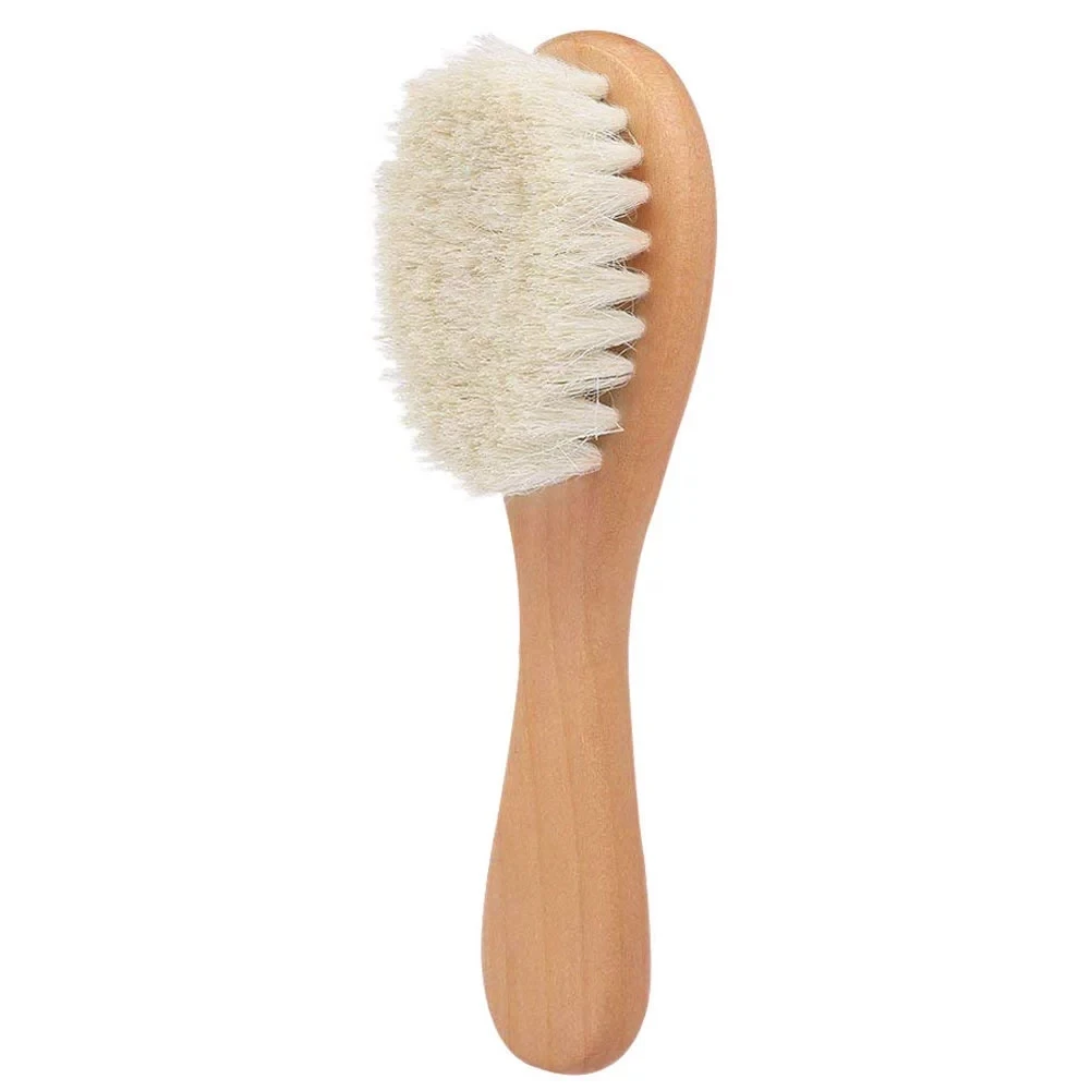 

New Baby Care Pure Natural Wool Baby Wooden Comb Hair Brush