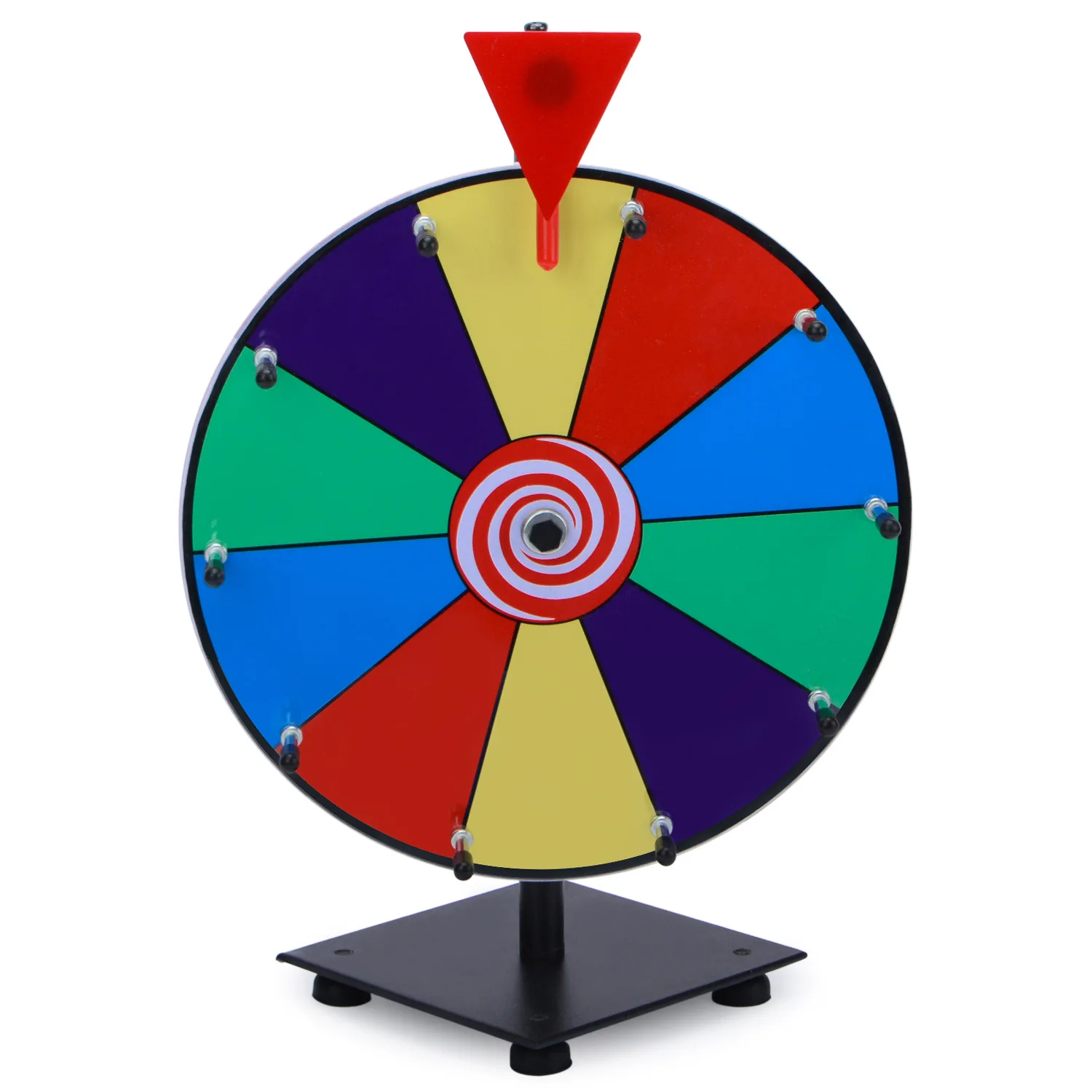 

ActEarlier 12inch 12 slots Advertising Lucky Tabletop Spinning Prize Wheel