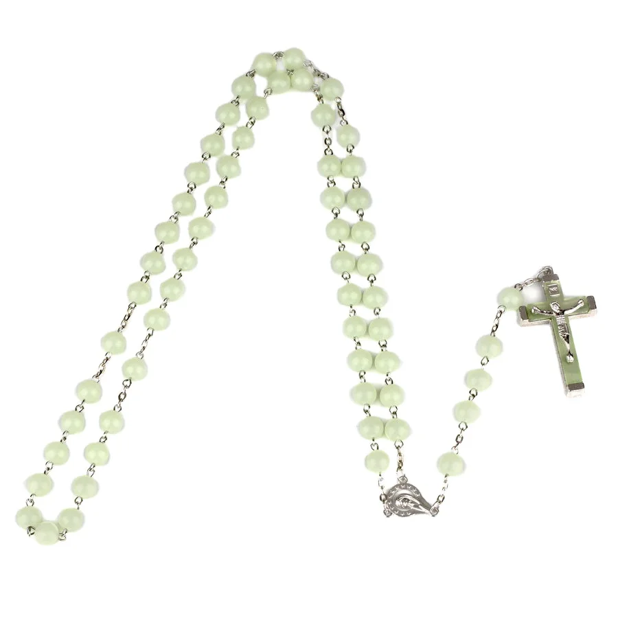 

Rosary Beads Luminous Noctilucent Necklace Catholicism Religious Jewelry Party Gift Prayer, Multiple color selection