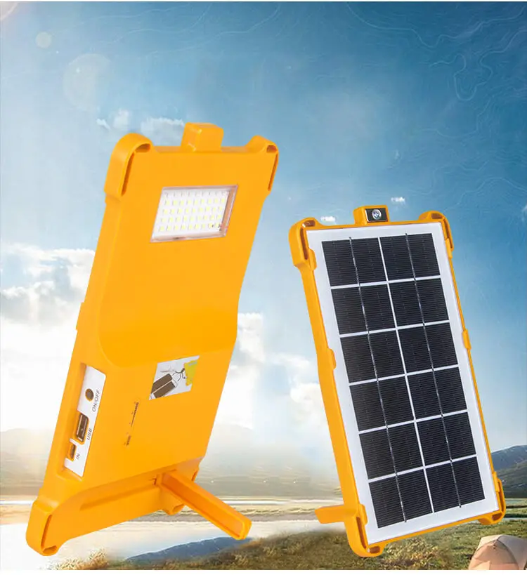 洋发ip65 防水户外钓鱼照明 led 太阳能野营灯与移动电源