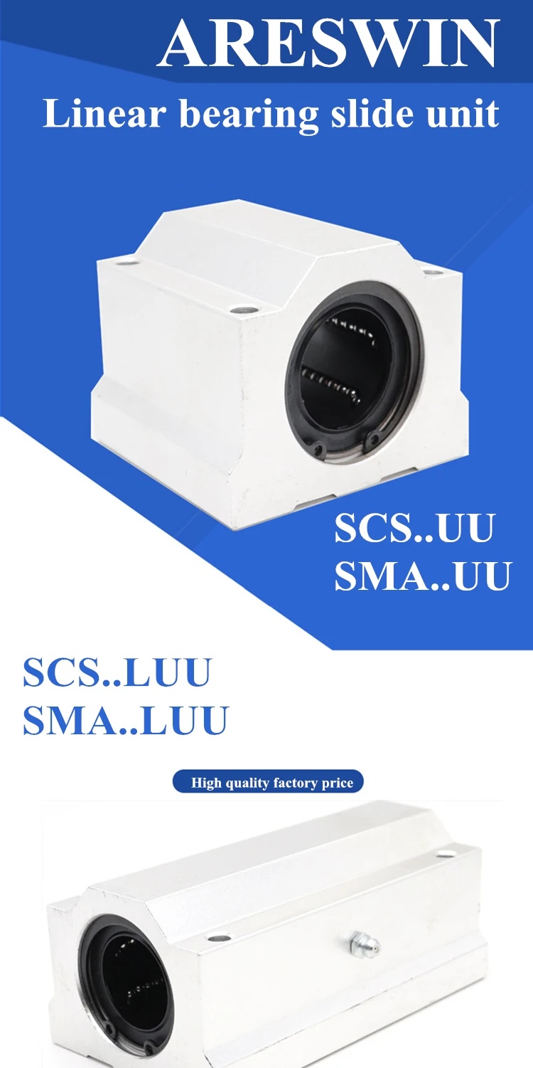 uxcell SCS30LUU Linear Ball Bearing Slide Block Units Extra Long 30mm Bore Dia 1Pcs 