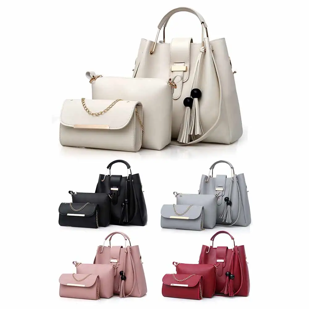 

Professional woman hand bag brand handbags Women Handbag women Latest Fashion Design 3pcs Set Ladies Handbags for lady