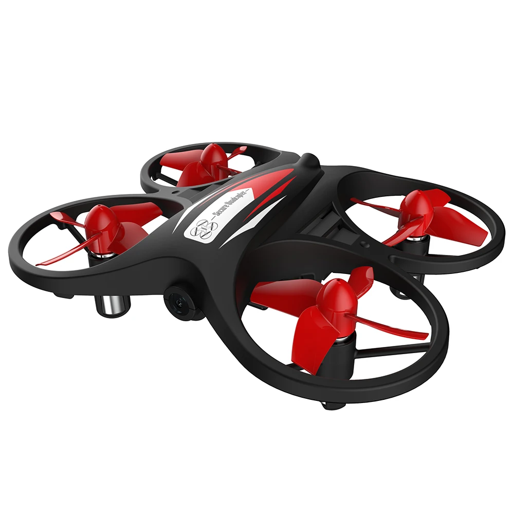 

Newest HS108 KF608 Mini Drone 720P 2.4G HD Portable WIFI Beginners WIFI FPV RC Drone Altitude Hold Headless Mode 3D Roll Toys, Black+red