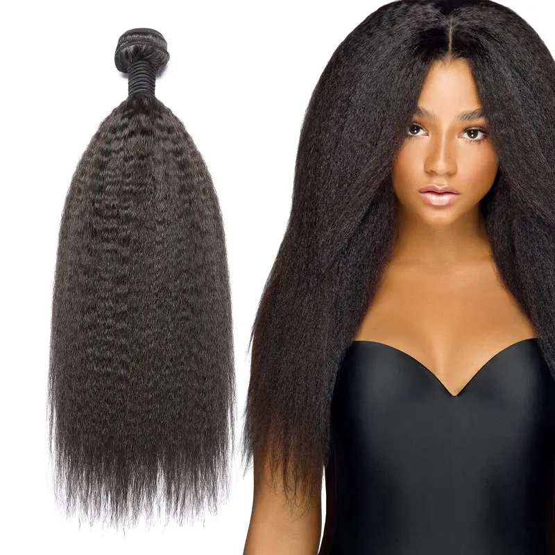 Perm Yaki Straight Human Hair For Black Women,Remy Yaki Straight Human Hair Bundles,Virgin Kinky