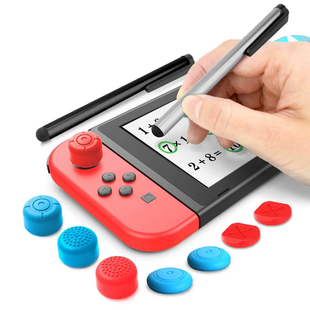 

Stylus Pen Kit Touch Screen Pen with Removable Analog Silicone Thumbstick Button Grips Cover For Nintendo Switch & Switch Lite