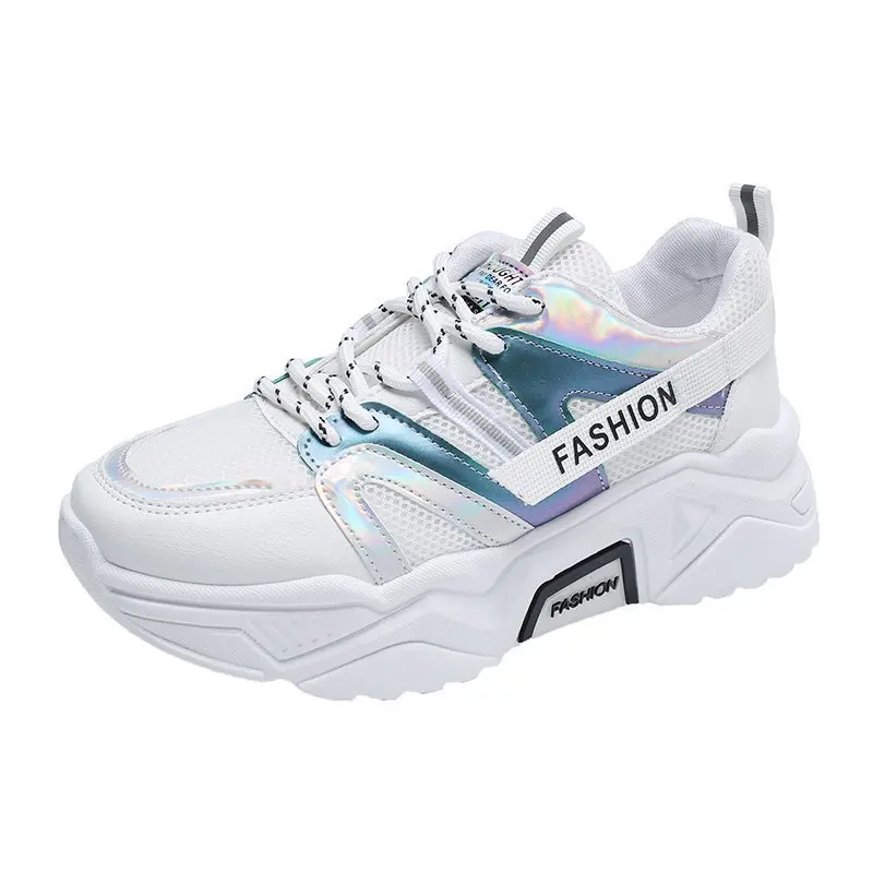 

Superstarer 2021 new thick bottom breathable running sneakers sport shoes women fashionable casual flat