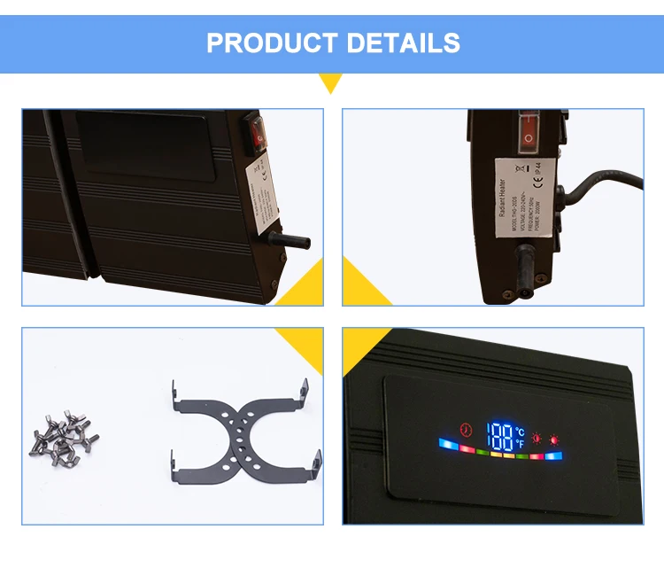 infrared radiant heater with LED