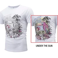 

Color Change T Shirt,Printing Color Change In Sun T Shirts,Photochromic T-shirt