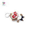 OEM Lovely Monkey Shape 3D Design Silicone Keychain Cartoon Key Ring
