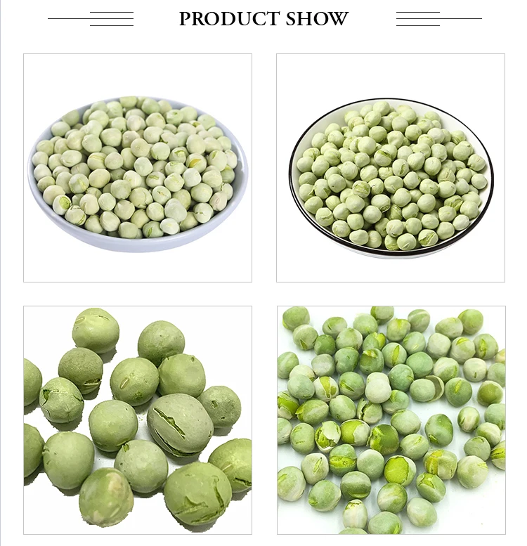 No additive no preservative freeze dried natural green pea