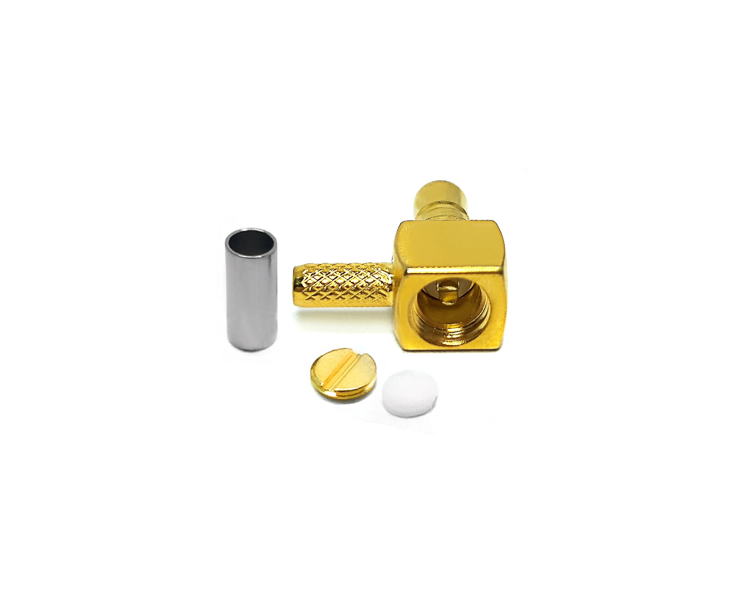 Rfvoton SMB female jack right angle RA 90 degree  rg174 cable conector crimp rf coaxial connector manufacture