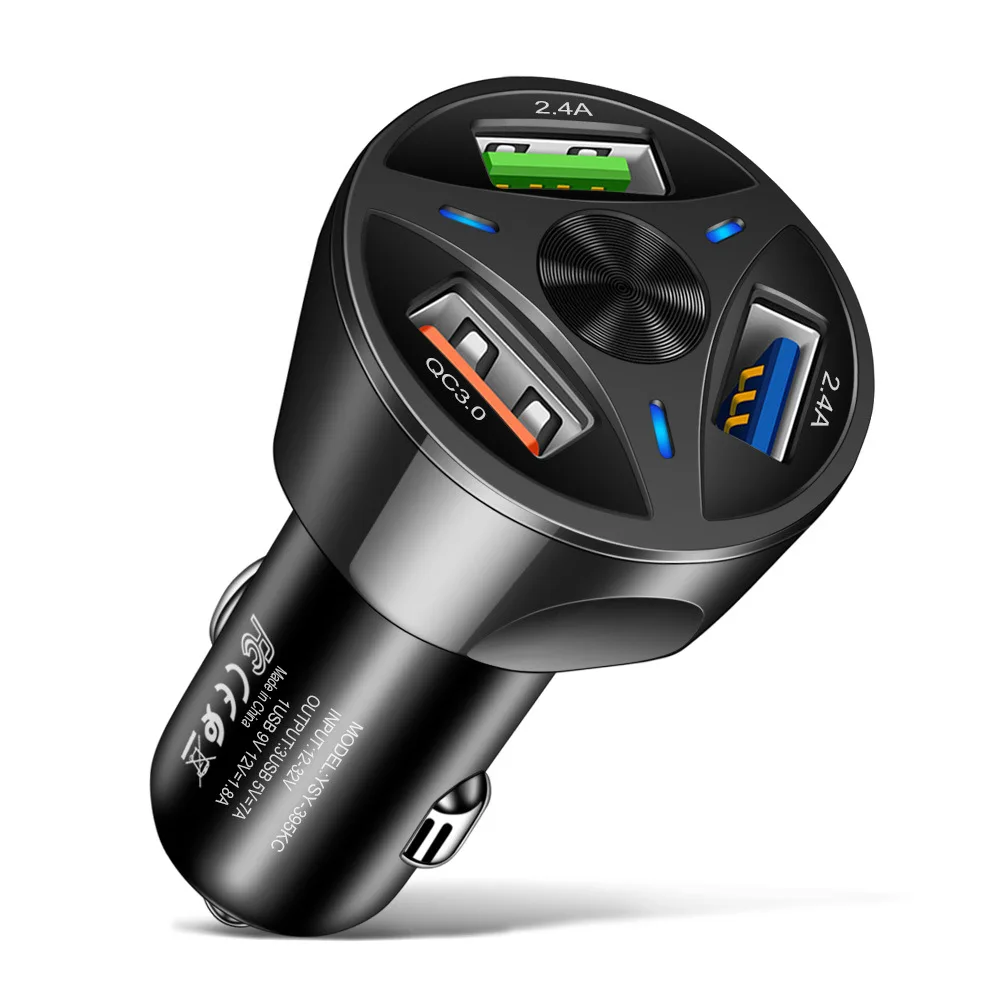 

New Fast Charging PD Car Charger QC 3.0 Dual Port Quick Charge Usb Type C Car Charger for Mobile Phone