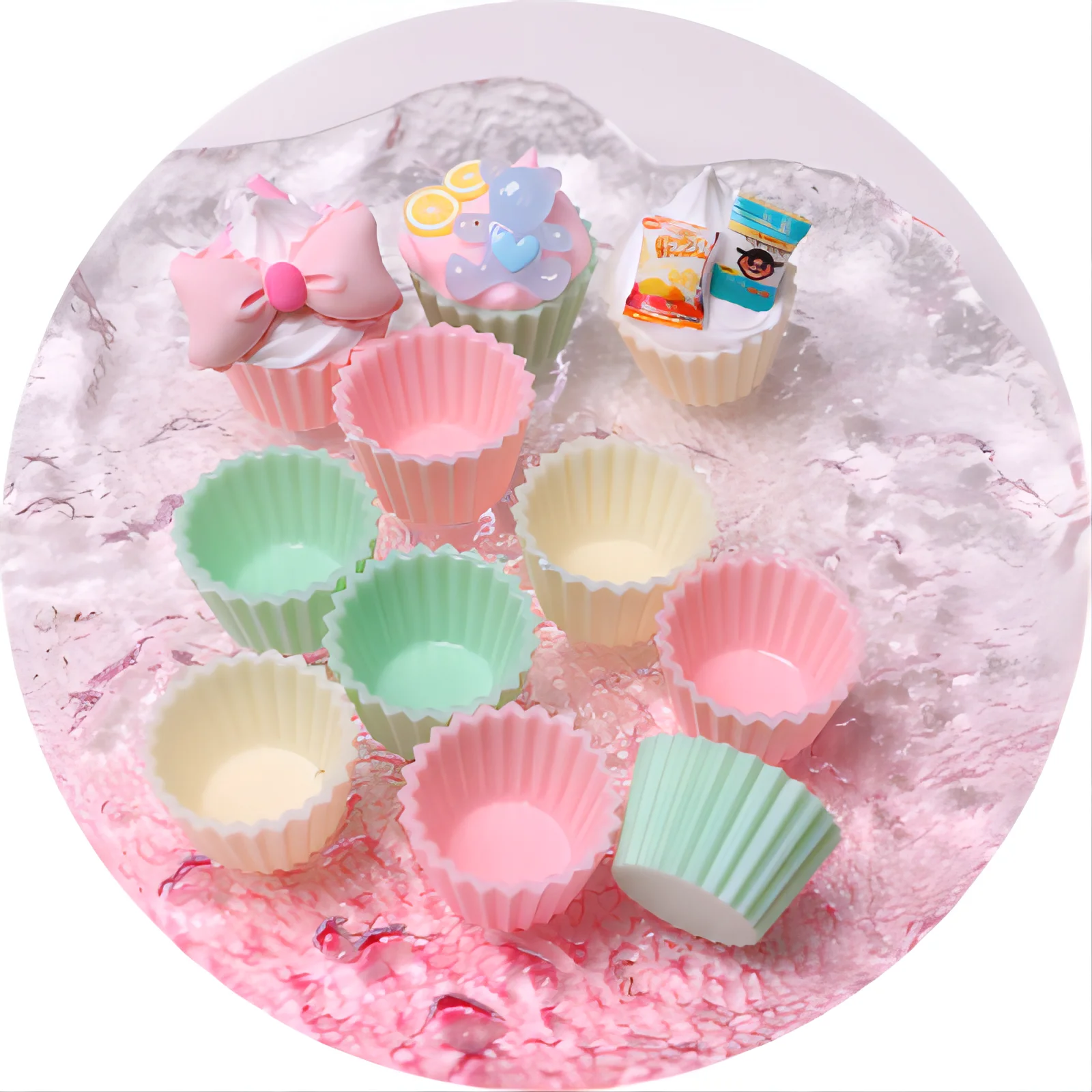 

1/12 Miniature Cupcake Cup for Doll Birthday Gifts Accessories for Doll Miniature Scene Model Dollhouse Accessories