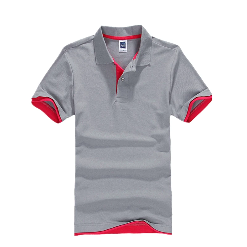 
Ready to ship small MOQ double hem contrast color polo shirts 