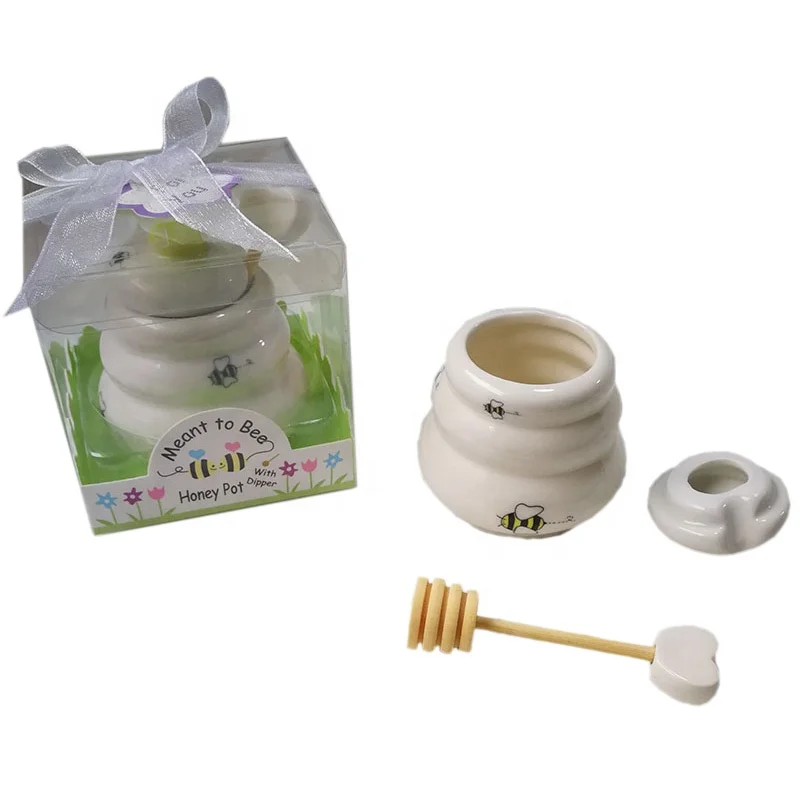 

Ywbeyond Door Gifts Souvenirs wedding thank you gifts for guests Meant to Bee Porcelain Ceramic Honey bee Pot