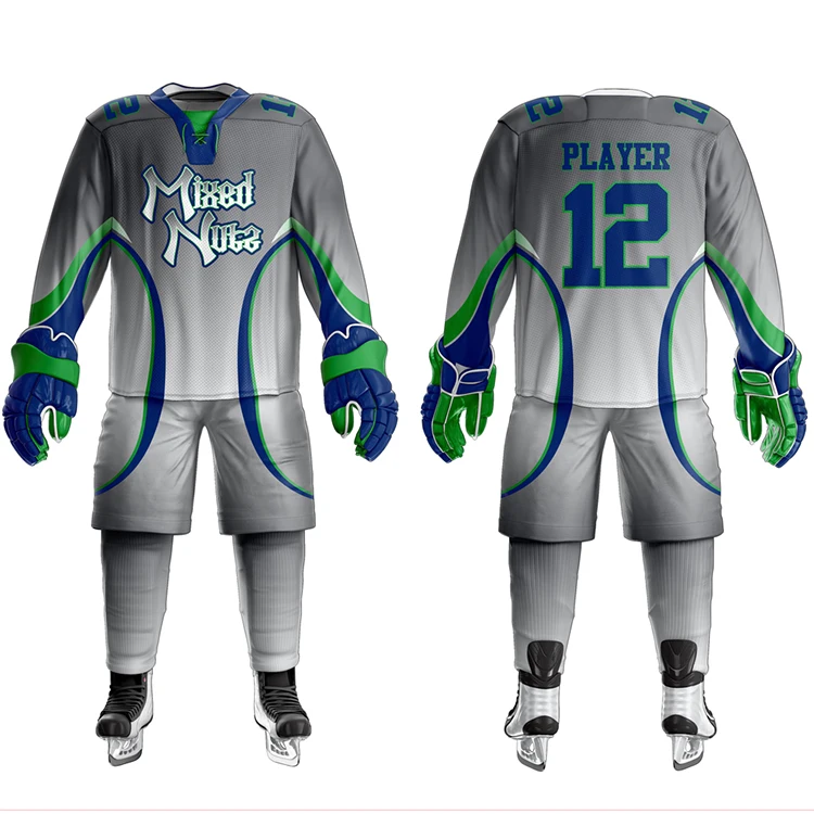 Lace Up Plain Customized Ice Hockey Uniform Custom Make Team Hockey