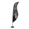 Factory Custom Polyester Fabric Advertising Banner Teardrop Feather Rectangle Beach Marketing J Flag
