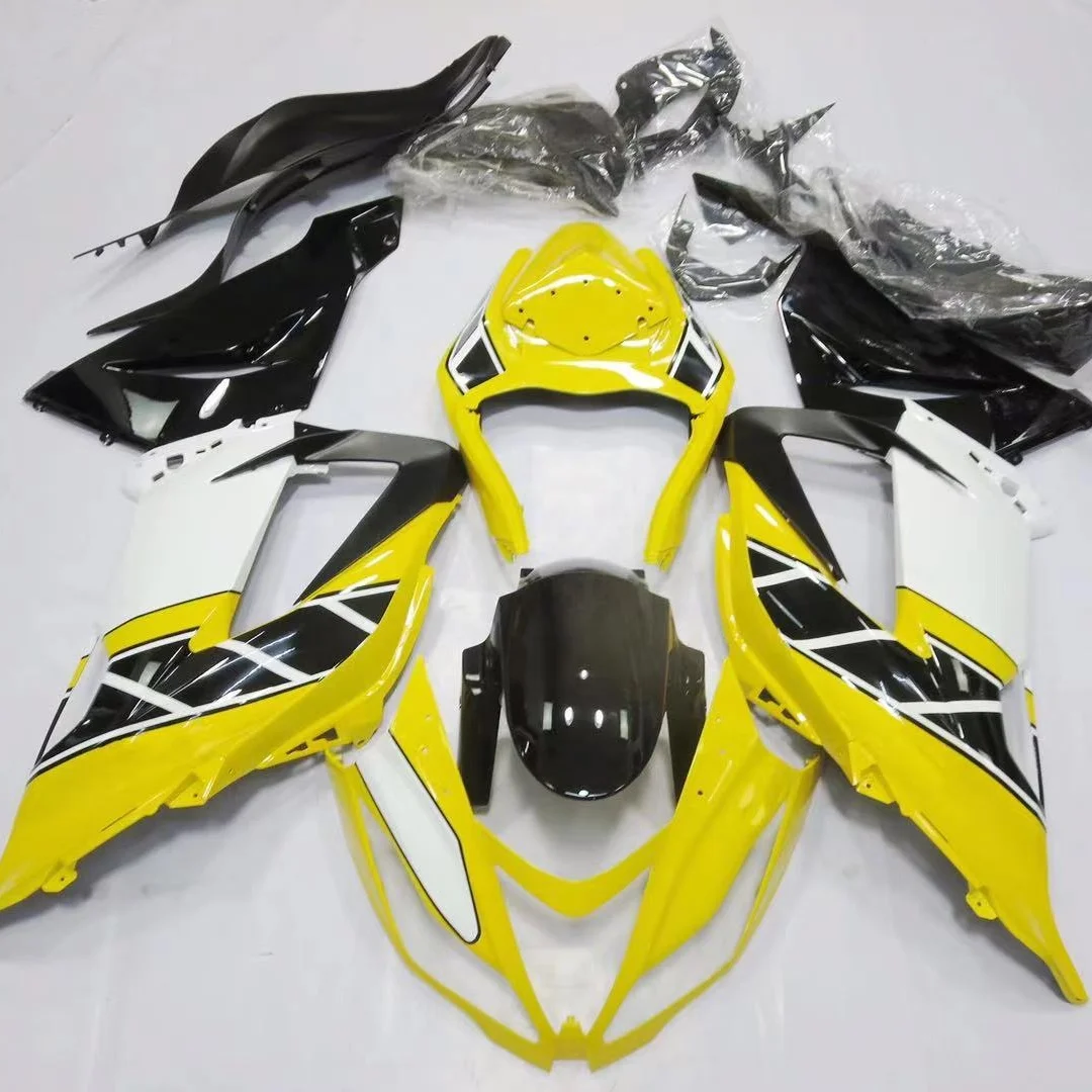 

2021 WHSC Motorcycle Fairing Kit For KAWASAKI 6R 2013 Yellow Black, Pictures shown