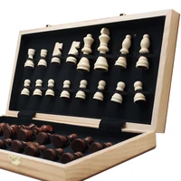 

20 years factory FSC hot wooden chess games set Folding chess board