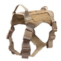 

Tactical Dog Harness Training Dog Vest, No Pulling Front Clip Leash Attachment