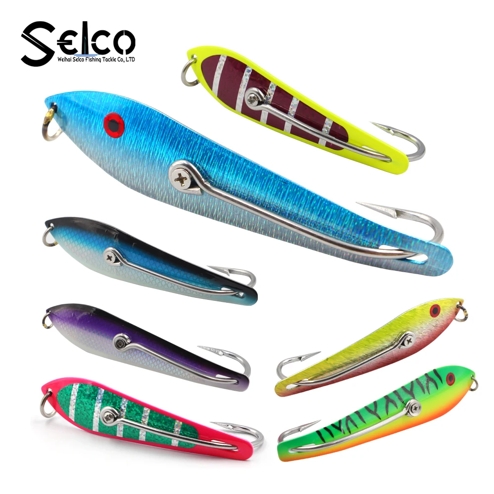 

Stainless steel fishing spoon lure 5" 13cm, More than 200 different colors