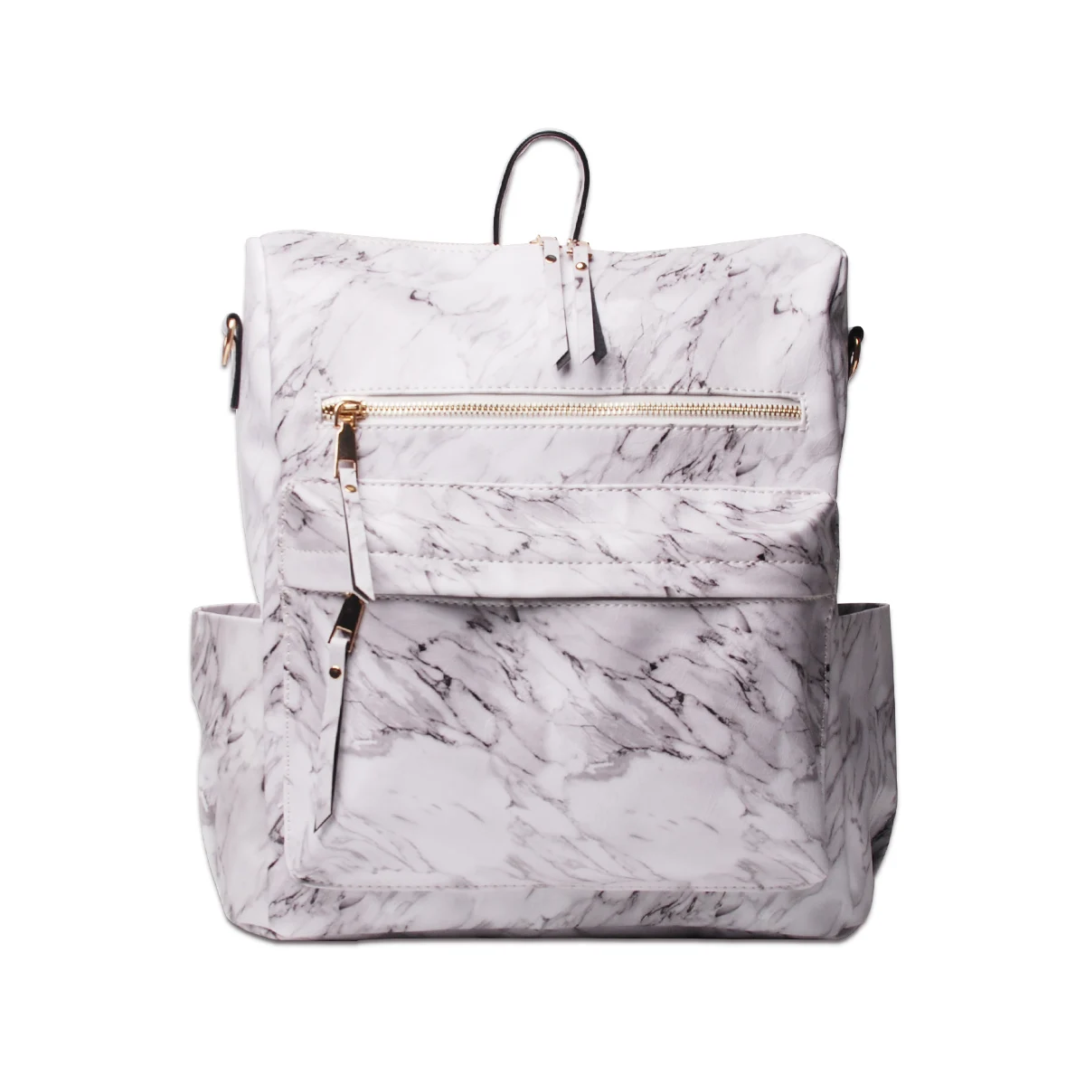 

Custom Marble Printing pu Leather Waterproof Laptop Backpack Travel School Bags for Women Girls Ladies DOM113-1404