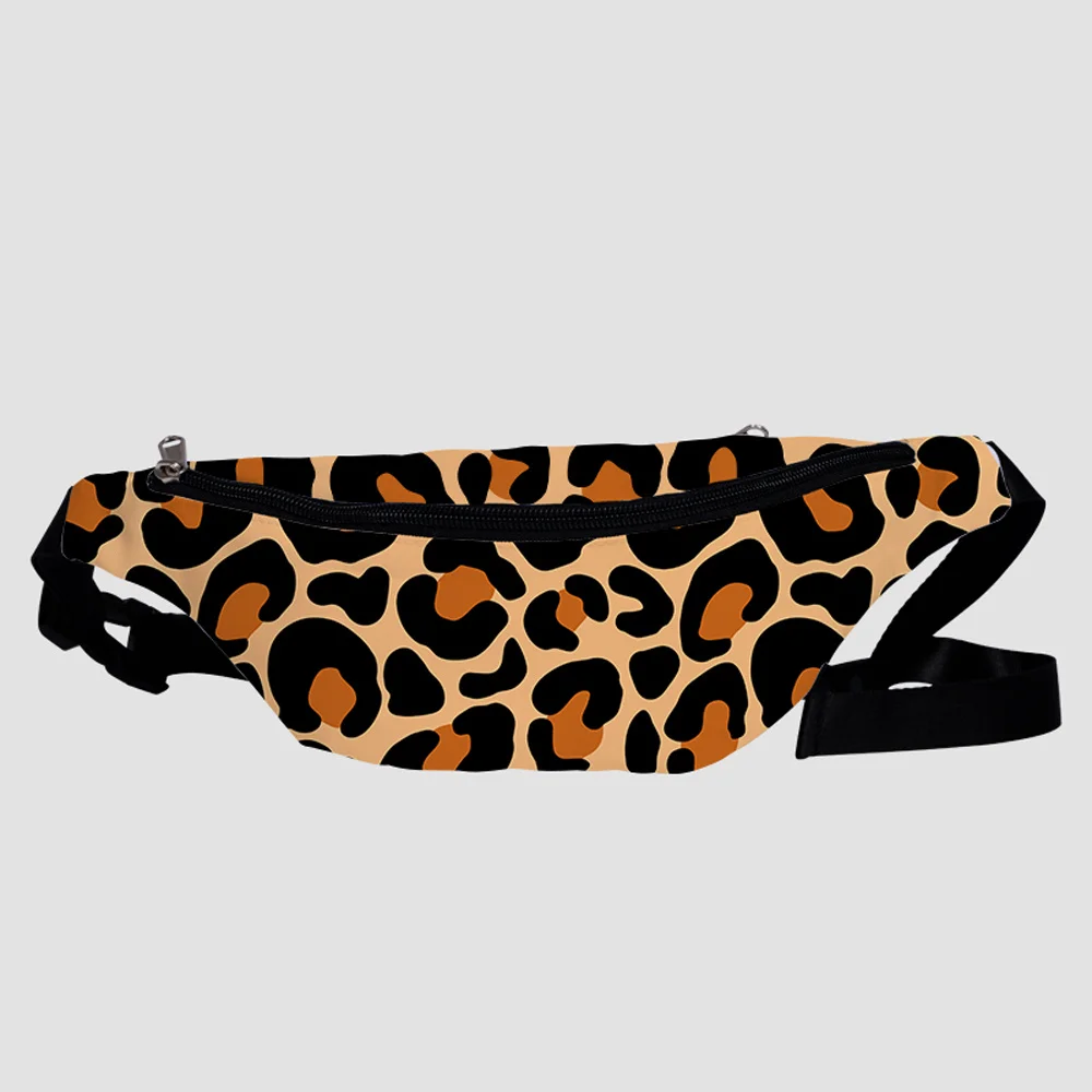 

2021 custom waist sports Leopard bags fanny pack running belt waterproof wholesale wallet cosmetic make up for ladies men bag