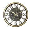 Round wall clock antique look old style clock non ticking antique clock