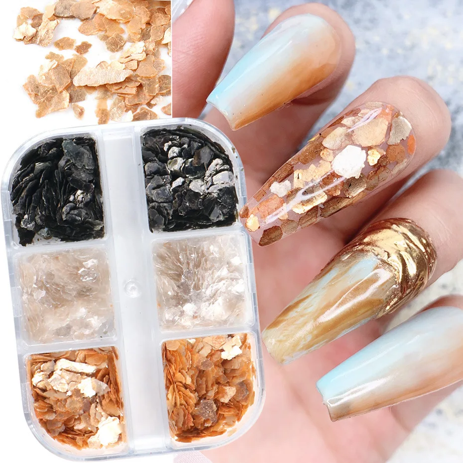 

The Most Popular Nail Art Sequins Nail Decorations DIY Nail Design, Picture shows